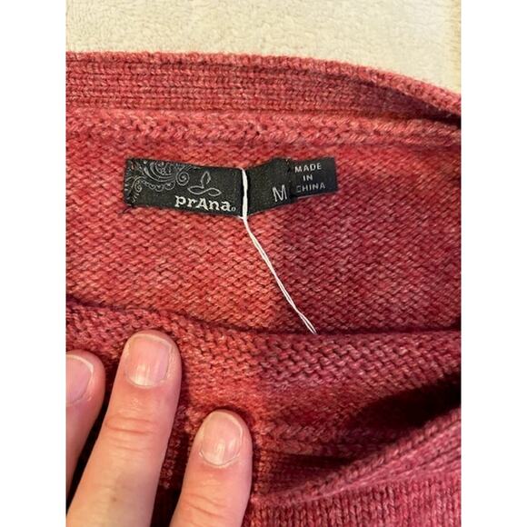 PRANA Phono Mauve Boxy Cropped Solid Striped Sweater Boat neck Wool MEDIUM - Picture 10 of 12